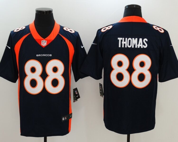 Men's Denver Broncos Retired Player #88 Demaryius Thomas Nike Navy Vapor Untouchable Limited Jersey