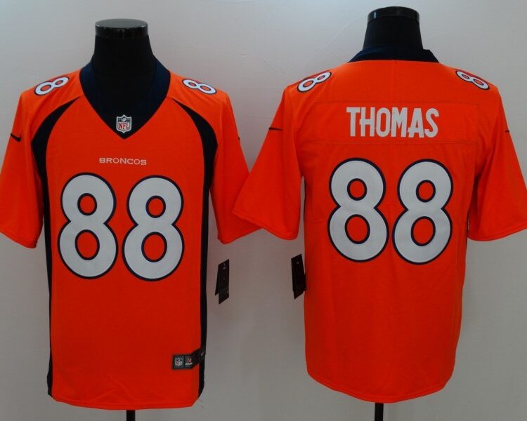 Men's Denver Broncos Retired Player #88 Demaryius Thomas Nike Orange Vapor Untouchable Limited Jersey
