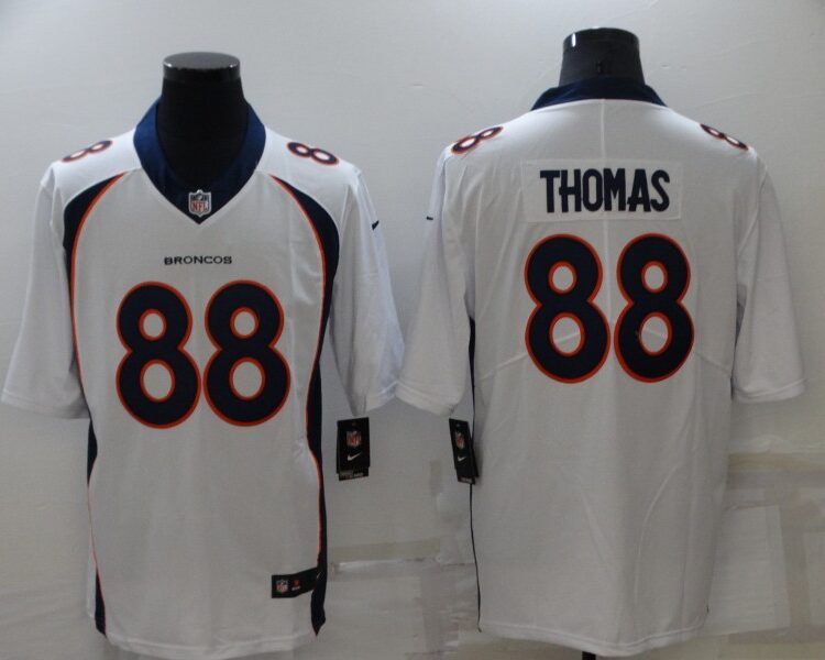 Men's Denver Broncos Retired Player #88 Demaryius Thomas Nike White Vapor Untouchable Limited Jersey