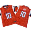 Mens Denver Broncos #10 Bo Nix Nike Orange Vapor F.U.S.E. Limited Jersey