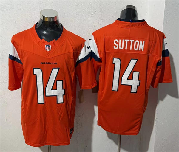 Mens Denver Broncos #14 Courtland Sutton Nike Orange Vapor F.U.S.E. Limited Player Jersey