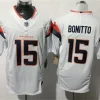 Mens Denver Broncos #15 Nik Bonitto Nike White Vapor F.U.S.E. Limited Player Jersey