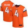 Mens Denver Broncos #4 Zach Wilson Nike Orange Vapor F.U.S.E. Limited Jersey