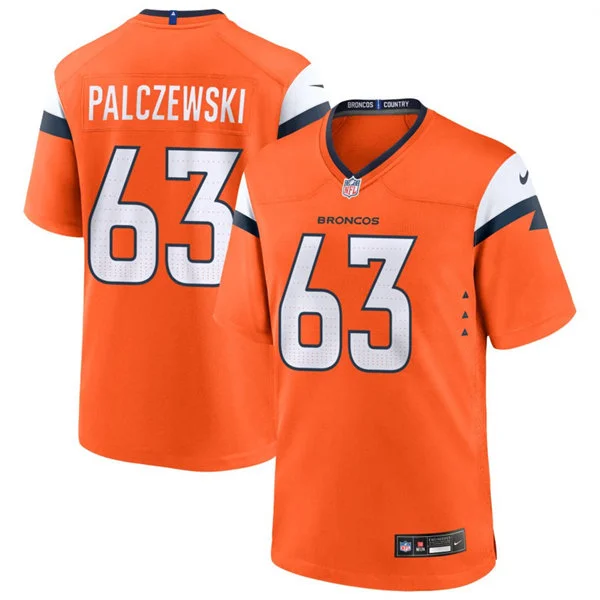 Mens Denver Broncos #63 Alex Palczewski Nike Orange Vapor F.U.S.E. Limited Player Jersey