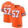 Mens Denver Broncos Retired Player #57 Tom Jackson Nike Mile High Collection 1977 Throwback F.U.S.E. Limited Jersey - Orange