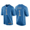 Men's Detroit Lions #1 Jeff Okudah Nike Blue 2017 Throwback Limited Player Jersey