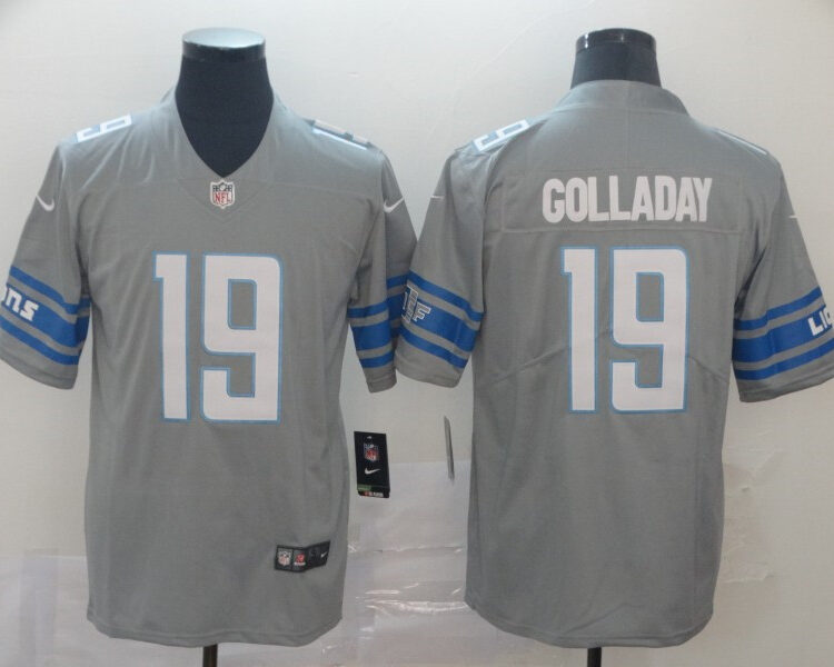 Men's Detroit Lions #19 Kenny Golladay Nike Steel Vapor Untouchable Color Rush Limited Player Jersey