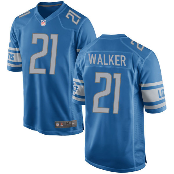 Mens Detroit Lions #21 Tracy Walker Nike Blue Vapor Untouchable Limited Jersey