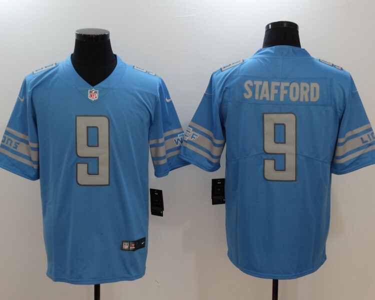 Men's Detroit Lions #9 Matthew Stafford Nike Blue Vapor Untouchable Limited Jersey