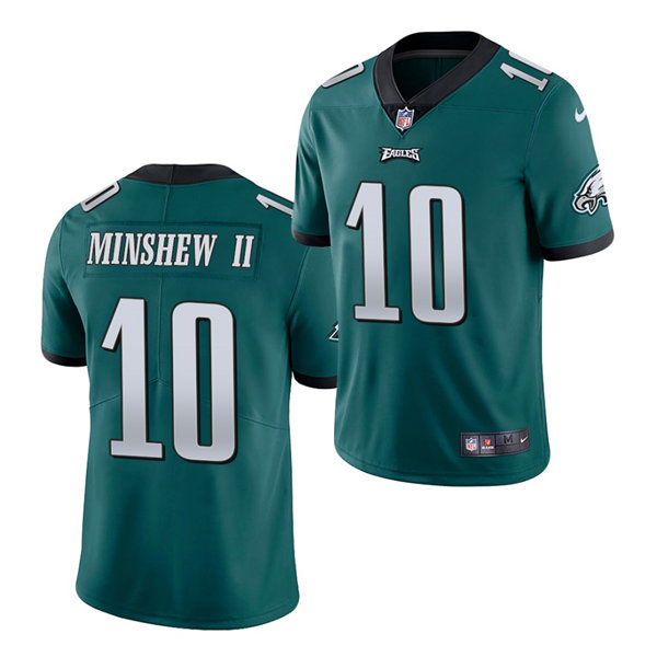 Mens Philadelphia Eagles #10 Gardner Minshew II Nike Midnight Green Vapor Limited Jersey