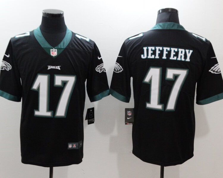 Men's Philadelphia Eagles #17 Alshon Jeffery Nike Black NFL Vapor Limited Jersey