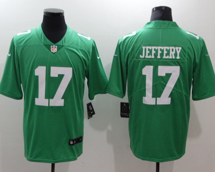 Men's Philadelphia Eagles #17 Alshon Jeffery Nike Kelly Green NFL Color Rush Jersey
