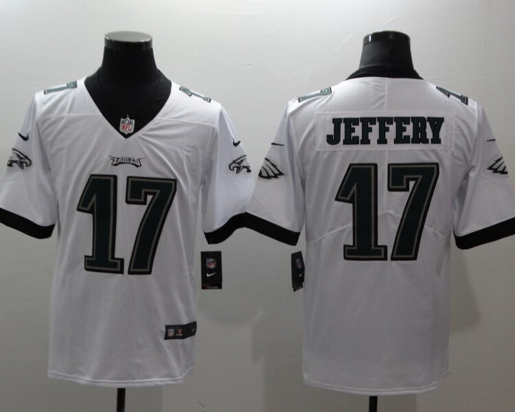 Men's Philadelphia Eagles #17 Alshon Jeffery Nike White NFL Vapor Limited Jersey