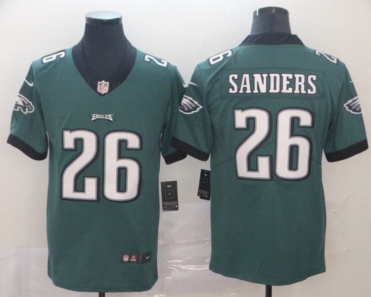 Men's Philadelphia Eagles #26 Miles Sanders Nike Green NFL Vapor Limited Jersey