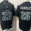 Mens Philadelphia Eagles #26 Saquon Barkley Nike Carbon Black Fashion Game Jersey