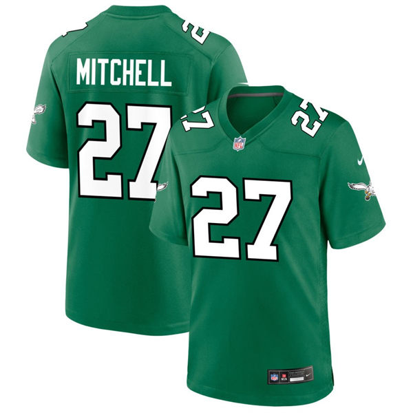 Mens Philadelphia Eagles #27 Quinyon Mitchell Nike Kelly Green Retro Jersey