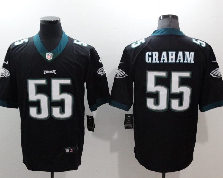 Men's Philadelphia Eagles #55 Brandon Graham Nike Black NFL Vapor Limited Jersey