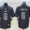 Mens Philadelphia Eagles #6 DeVonta Smith Black Rflctv Limited Jersey