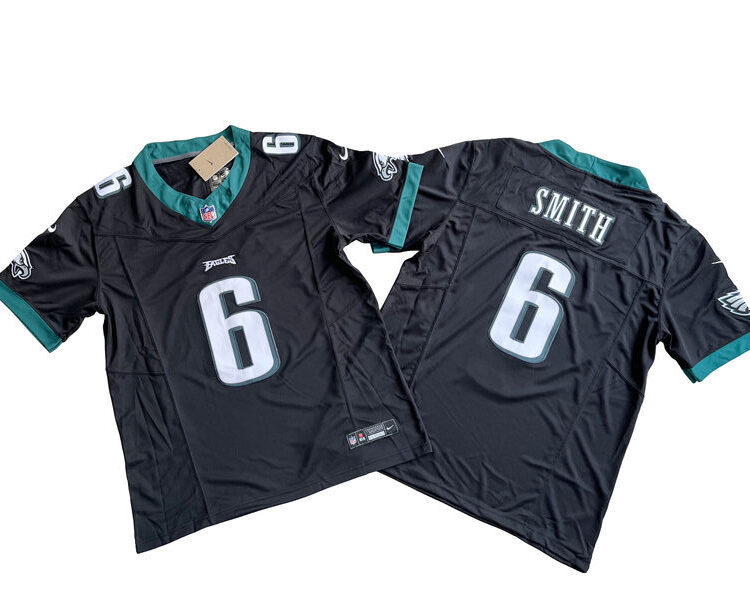Men's Philadelphia Eagles #6 DeVonta Smith Nike Black 2023 Vapor F.U.S.E. Limited Jersey