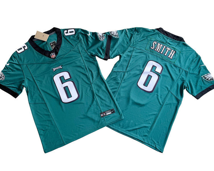 Men's Philadelphia Eagles #6 DeVonta Smith Nike Green 2023 F.U.S.E.Vapor Limited Jersey