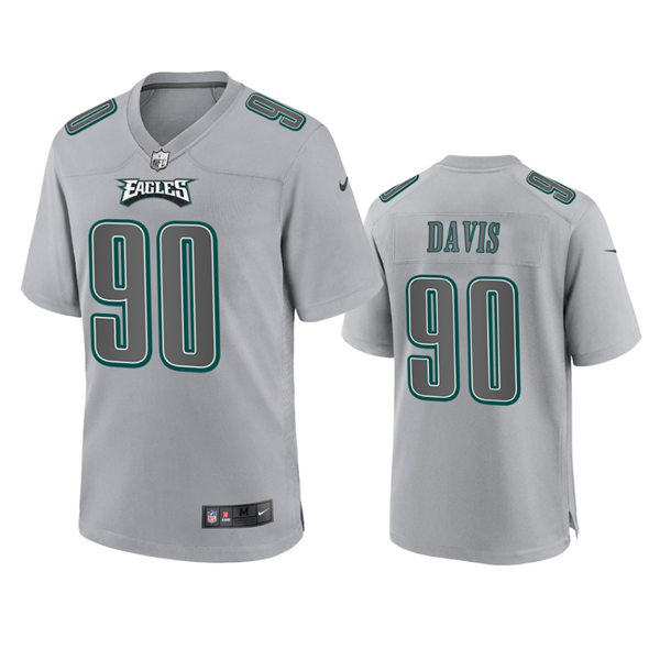 Men's Philadelphia Eagles #90 Jordan Davis Nike Atmosphere Fashion Game Jersey - Gray