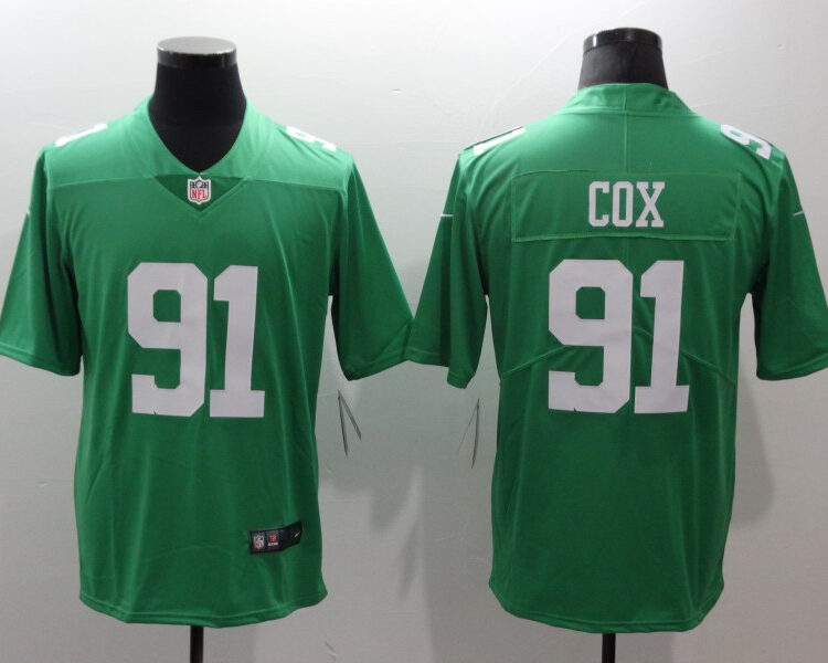 Men's Philadelphia Eagles #91 Fletcher Cox Nike Kelly Green NFL Color Rush Jersey