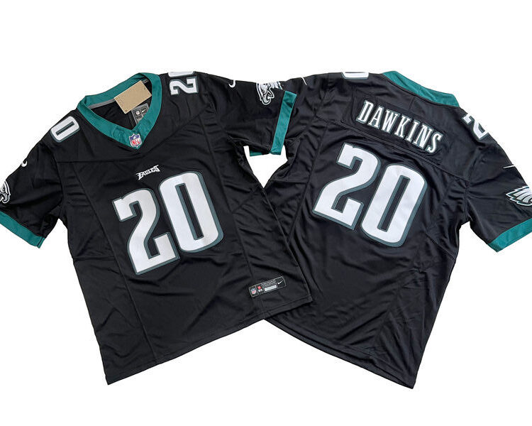 Men's Philadelphia Eagles Reited Player #20 Brian Dawkins Nike Black 2023 Vapor F.U.S.E. Limited Jersey