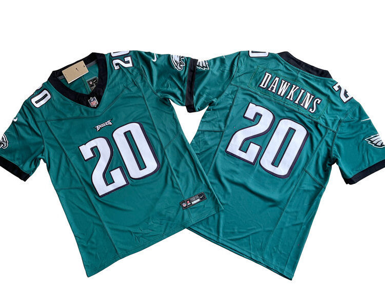 Men's Philadelphia Eagles Reited Player #20 Brian Dawkins Nike Green 2023 Vapor F.U.S.E. Limited Jersey