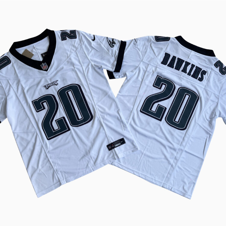 Men's Philadelphia Eagles Retired Player #20 Brian Dawkins Nike White 2023 Vapor F.U.S.E. Limited Jersey