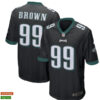 Mens Philadelphia Eagles Retired Player #99 Jerome Brown Nike Black Vapor Limited Jersey
