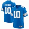 Mens Detroit Lions #10 Isiah Pacheco Nike Blue Vapor F.U.S.E. Limited Jersey