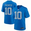 Mens Detroit Lions #10 Isiah Pacheco Nike Royal Alternate Retro F.U.S.E. Limited Jersey