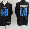 Mens Detroit Lions #14 Amon-Ra St. Brown Carbon Black Fashion Limited Jersey