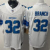 Mens Detroit Lions #32 Brian Branch Nike White Vapor F.U.S.E. Limited Player Jersey