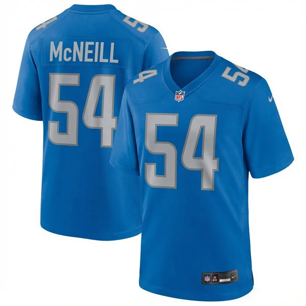 Mens Detroit Lions #54 Alim McNeill Nike Royal Alternate Retro F.U.S.E. Limited Jersey