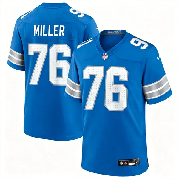 Mens Detroit Lions #76 Blake Miller Nike Blue Vapor F.U.S.E. Limited Jersey