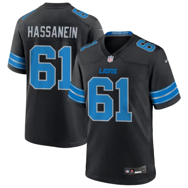 Mens Detroit Lions #99 Ahmed Hassanein Nike Black 2nd Alternate Vapor F.U.S.E. Limited Jersey
