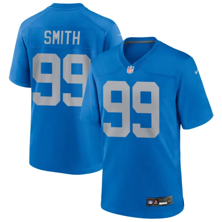 Mens Detroit Lions #99 Za'Darius Smith Nike Royal Alternate Retro F.U.S.E. Limited Jersey