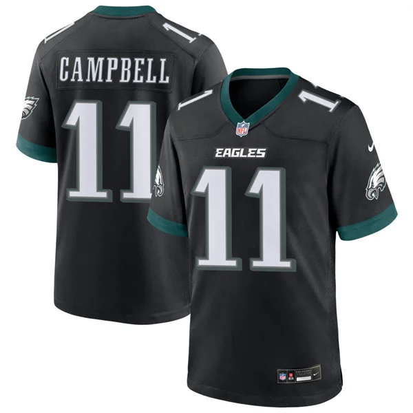 Mens Philadelphia Eagles #11 Jihaad Campbell Nike Black Alternate F.U.S.E. Vapor Limited Jersey