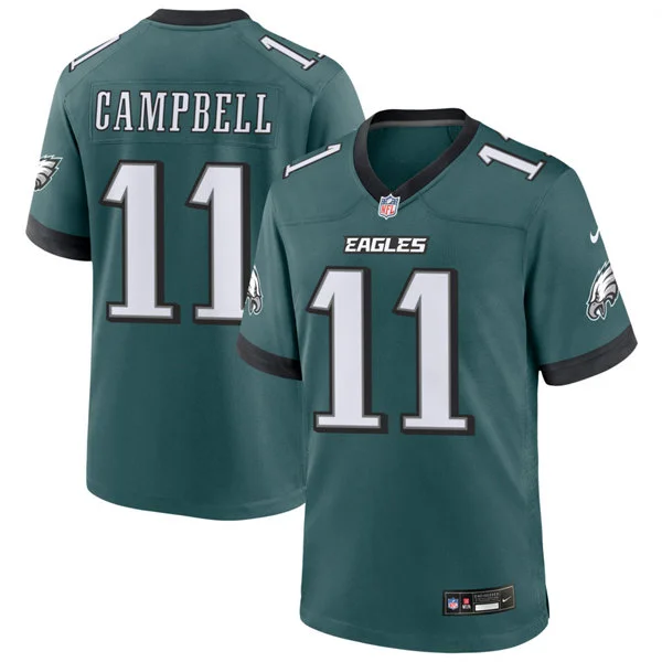 Mens Philadelphia Eagles #11 Jihaad Campbell Nike Midnight Green F.U.S.E. Vapor Limited Jersey