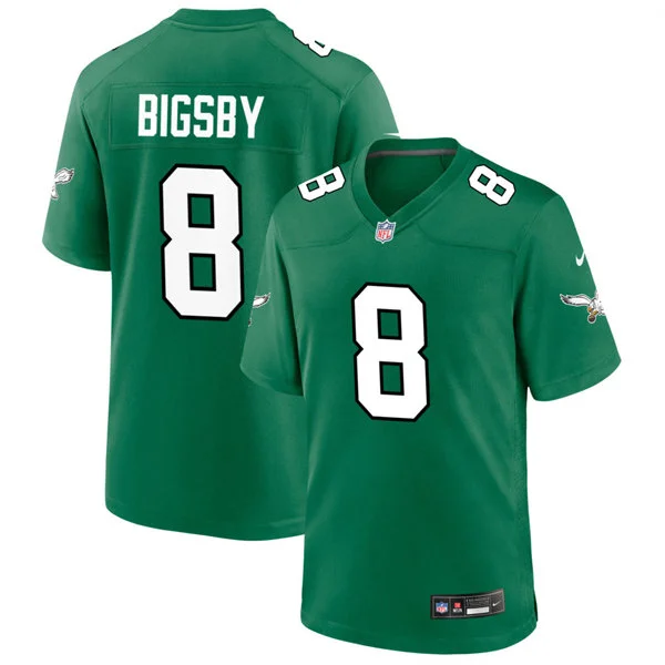 Mens Philadelphia Eagles #8 Tank Bigsby Nike Kelly Green Retro F.U.S.E. Vapor Limited Jersey