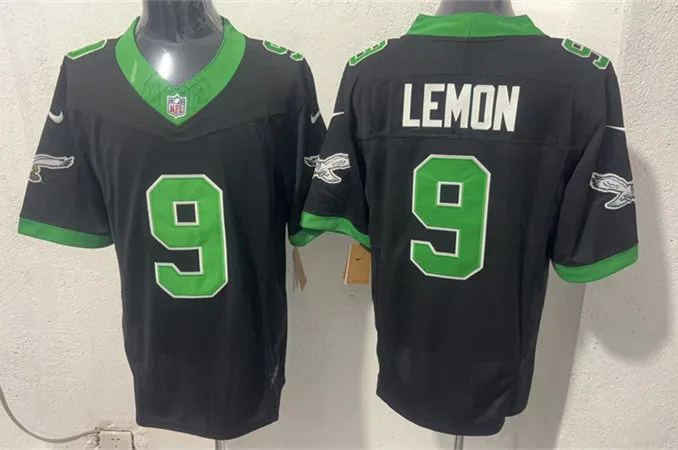 Mens Philadelphia Eagles #9 Makai Lemon Nike Blacck Retro F.U.S.E. Vapor Limited Jersey