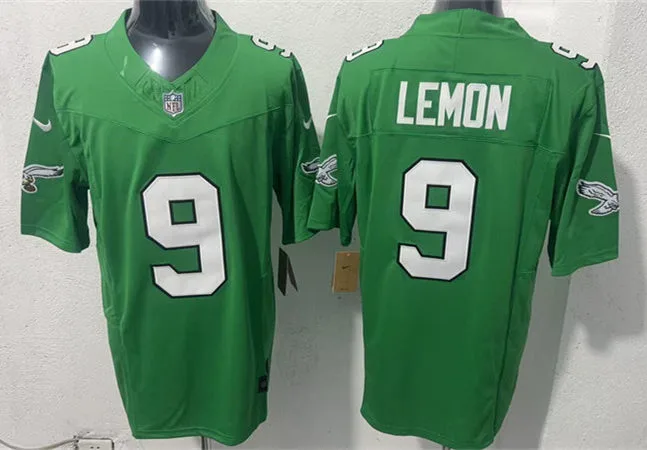 Mens Philadelphia Eagles #9 Makai Lemon Nike Kelly Green Retro F.U.S.E. Vapor Limited Jersey