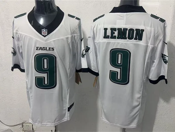 Mens Philadelphia Eagles #9 Makai Lemon Nike White F.U.S.E. Vapor Limited Jersey