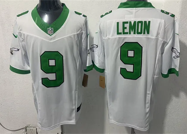 Mens Philadelphia Eagles #9 Makai Lemon Nike White Retro F.U.S.E. Vapor Limited Jersey