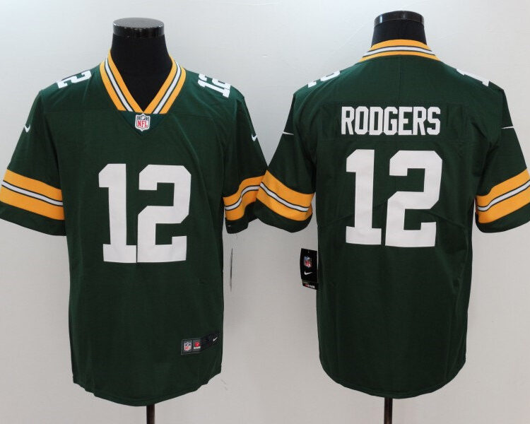 Men's Green Bay Packers #12 Aaron Rodgers Player Nike Green Game Football Jersey