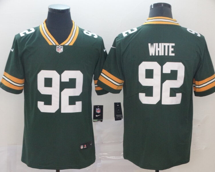 Mens Green Bay Packers Retired Player #92 Reggie White Nike Green Vapor Untouchable Limited Jersey