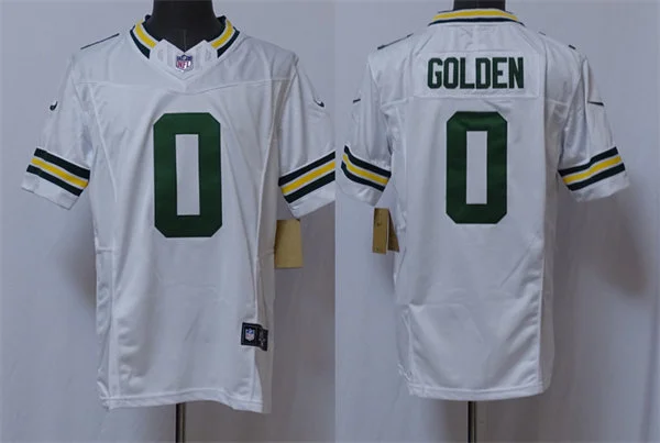 Mens Green Bay Packers #0 Matthew Golden Nike White F.U.S.E. Vapor Limited Jersey