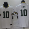 Mens Green Bay Packers #10 Jordan Love Nike White Vapor Limited Jersey
