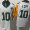 Mens Green Bay Packers #10 Jordan Love White 13X World Champions Patch F.U.S.E. Limited Jersey
